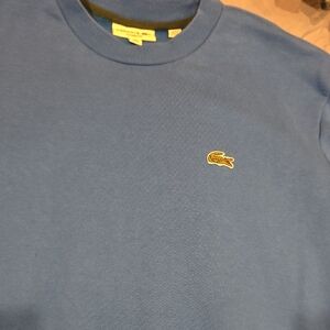 Lacoste Light Blue Sweatshirt with Embroidered Croc